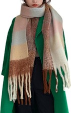 Winter Warm Scarf Long Shawl Large Scarves Cold Weather Thick Blanket Scarfs