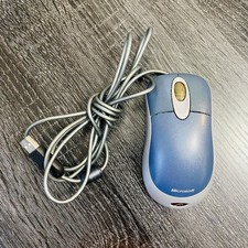Microsoft Optical Mouse Blue USB PS/2 Compatible TESTED WORKS