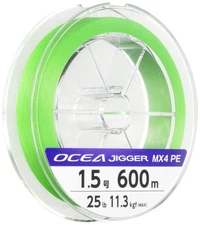 SHIMANO PE Line Osea Jigger MX4 600m No. 1.5 Lime Green PL-O94P Fishing Line