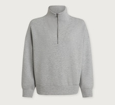    NWT Varley Hawley Half-Zip Sweater Pullover Women's Size M Color - Light Grey