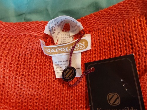 NEW Ermenegildo Zegna Sweater Mens LARGE Orange Knit Pullover - Picture 4 of 15