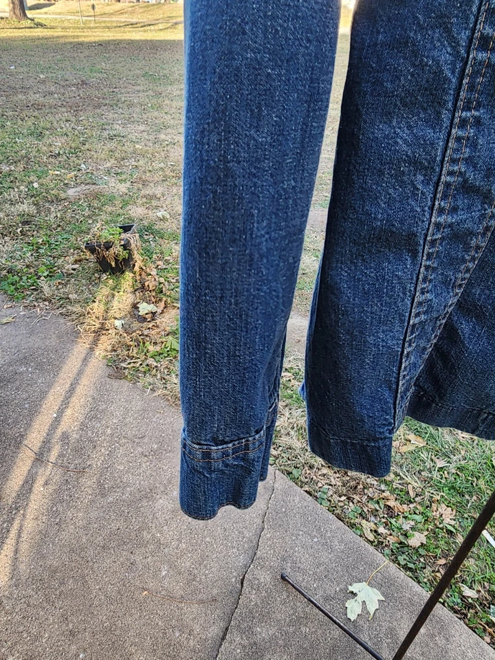 Lee Denim Chore Workwear Shirt Jacket Snap Front USA Mens Vintage - Image 4 of 4