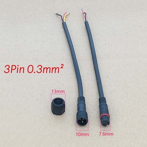 2/3/4-8Pin Waterproof Male Female Plug Wire Connector Cable Electrical Wire 40cm - Picture 12 of 28