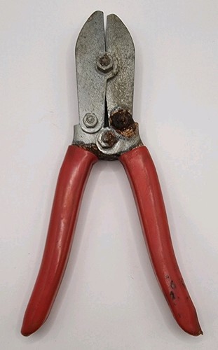 Vintage Malco Rockford 9" Hand Crimper Made In USA Red Handles - Picture 2 of 15
