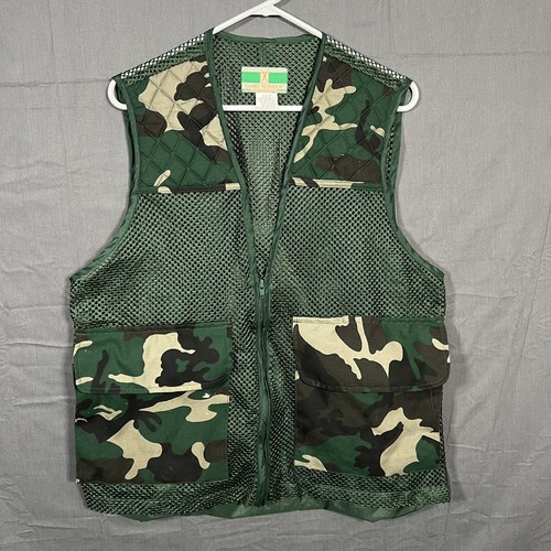 Game Winner Camouflage Mesh Jagd Angeln Utility Weste Herren XL Outdoor Taschen