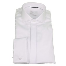 Eterna Herren Businesshemd Covershirt Umschlagmanschette Slim Fit weiß 8817 F392