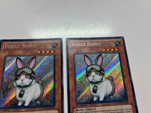 USA Seller  Yugioh 3 X  Rescue Rabbit PHSW-EN037 1st Edition Secret Rare VLP - Picture 6 of 13