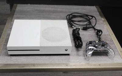 Microsoft Xbox One S 500GB Console - White with Red/ Black Wireless Controller