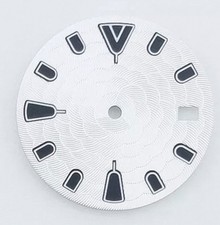 28.5mm White Flower Waves Luminous Watch Dial NH35