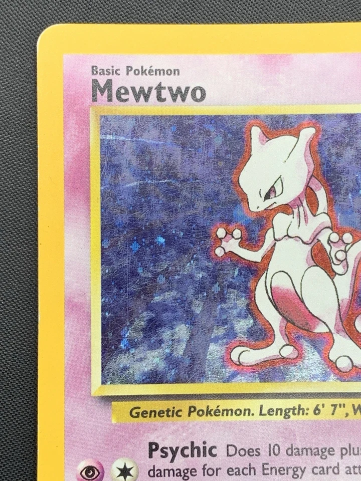 Mewtwo 10/130 Base Set 2 2000 Holo Rare WOTC Pokémon Card TCG MP - Image 2 of 4