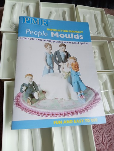 PME 4 People Moulds Man Lady 5yr + 10yr Child Sugarcraft Figures Cake Decorating - Picture 3 of 4