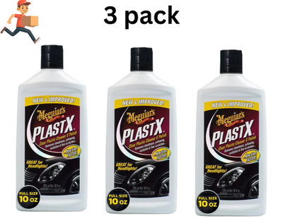 #ad 3 PACK Meguiar#x27;s PlastX G12310 Automotive Polishes 10 oz. Free amp; FAST SHIP $17.00
