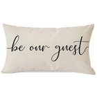  Farmhouse Throw Pillow Cover 12x20 Inch Be Our Guest Pillow Cover Burlap 