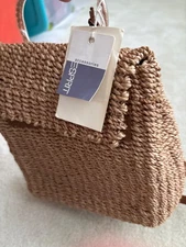 NEW w/Tags Vintage Esprit Straw Backpack Handle 90's