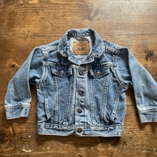 Vintage Toddler Little Levi  s Orange Tab Denim Jean Jacket Size 4T USA VTG