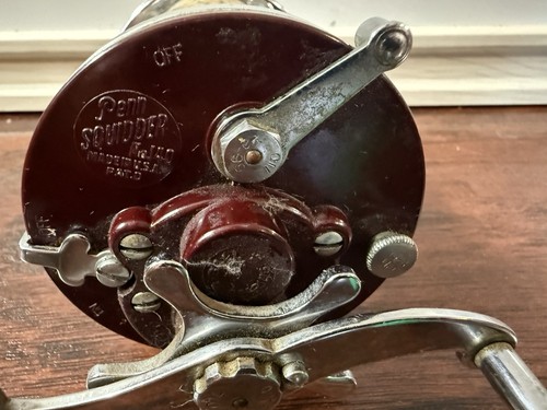 Carrete de pesca Penn Squidder 140 vintage hecho en EE. UU. carrete liso - Imagen 3 de 6