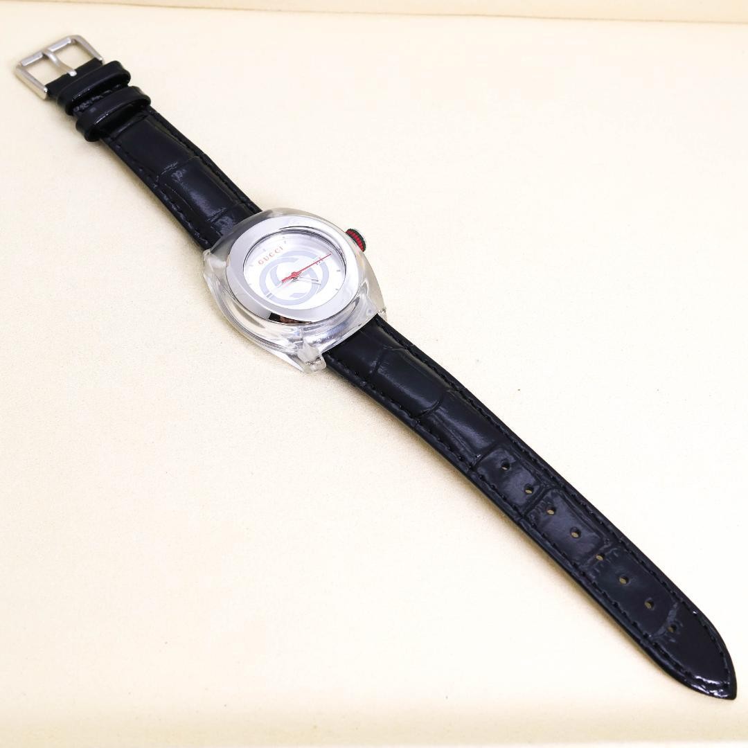 Operational GUCCI Watch Sync Interlocking G Clear… - image 7