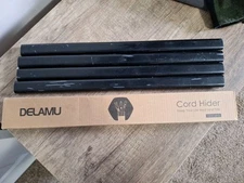 New - Delamu 62.8" Black TV Cable Cord Cover - Cable Hider Cable Raceway - CC07