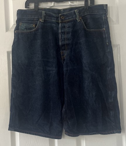 Red Monkey RMC Jean Shorts Embroidered Made In Hong Kong Size 38 - Picture 3 of 6