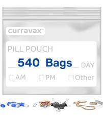 Pill Bags for Travel Pack of 540 - BPA Free 3 x 2.75 inch 540, Clear
