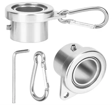 Aluminum Flag Pole Rings, Tangle Free Flagpole Rings with Bearing Design, 360° R