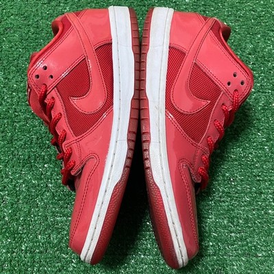Size 9 - Nike SB Dunk Low Patent Red Sneakers 304292-616 Super