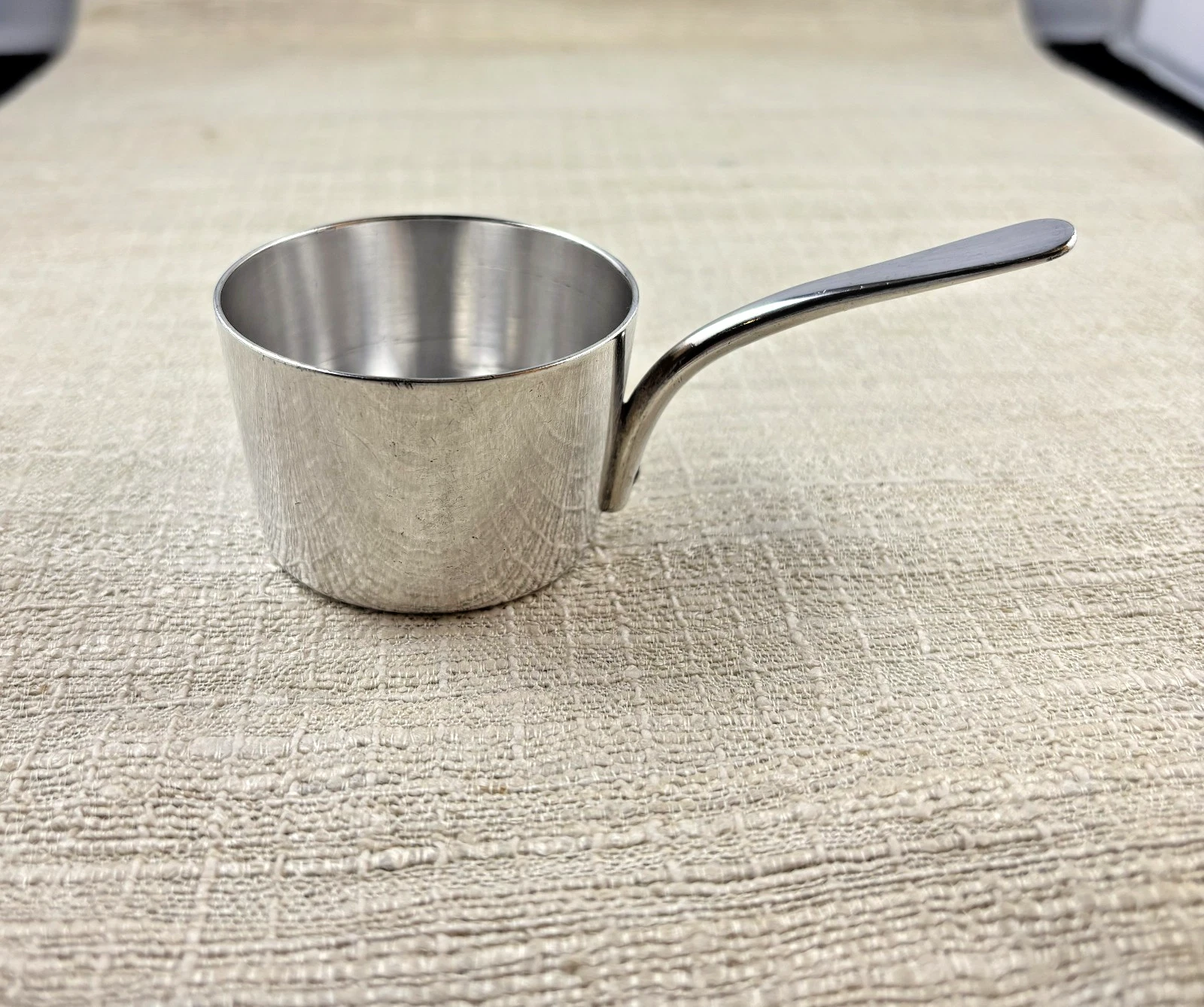 Rare CHRISTOFLE France Vintage Petite Saucepan Sauce Pot French Silverplate
