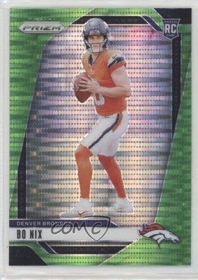 2024 Panini Prizm Rookies Neon Green Pulsar Prizm Bo Nix #309 Rookie RC 1xd