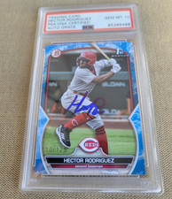 Hector Rodriguez Signed 2023 Blue Bowman BP-95 Reds PSA AUTO 10 /125