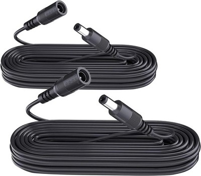 2 Pack DC Verlängerungskabel 3 Meter 5,5 mm x 2,1 mm Universal