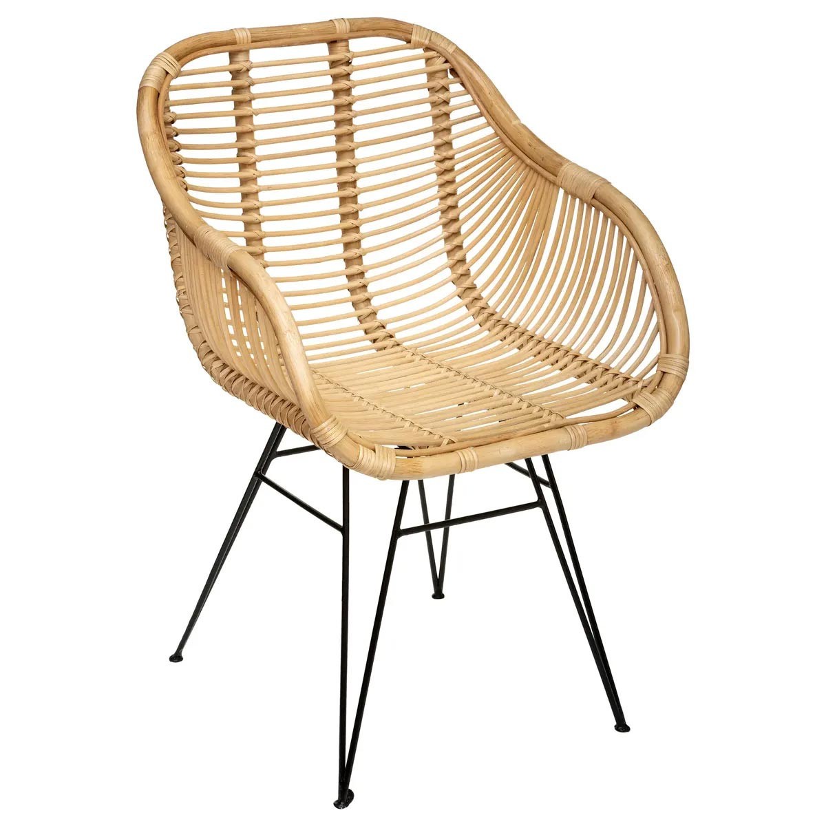 Fauteuil rotin Koeta 85cm assise ergonomique contre la rigidité du mobilier