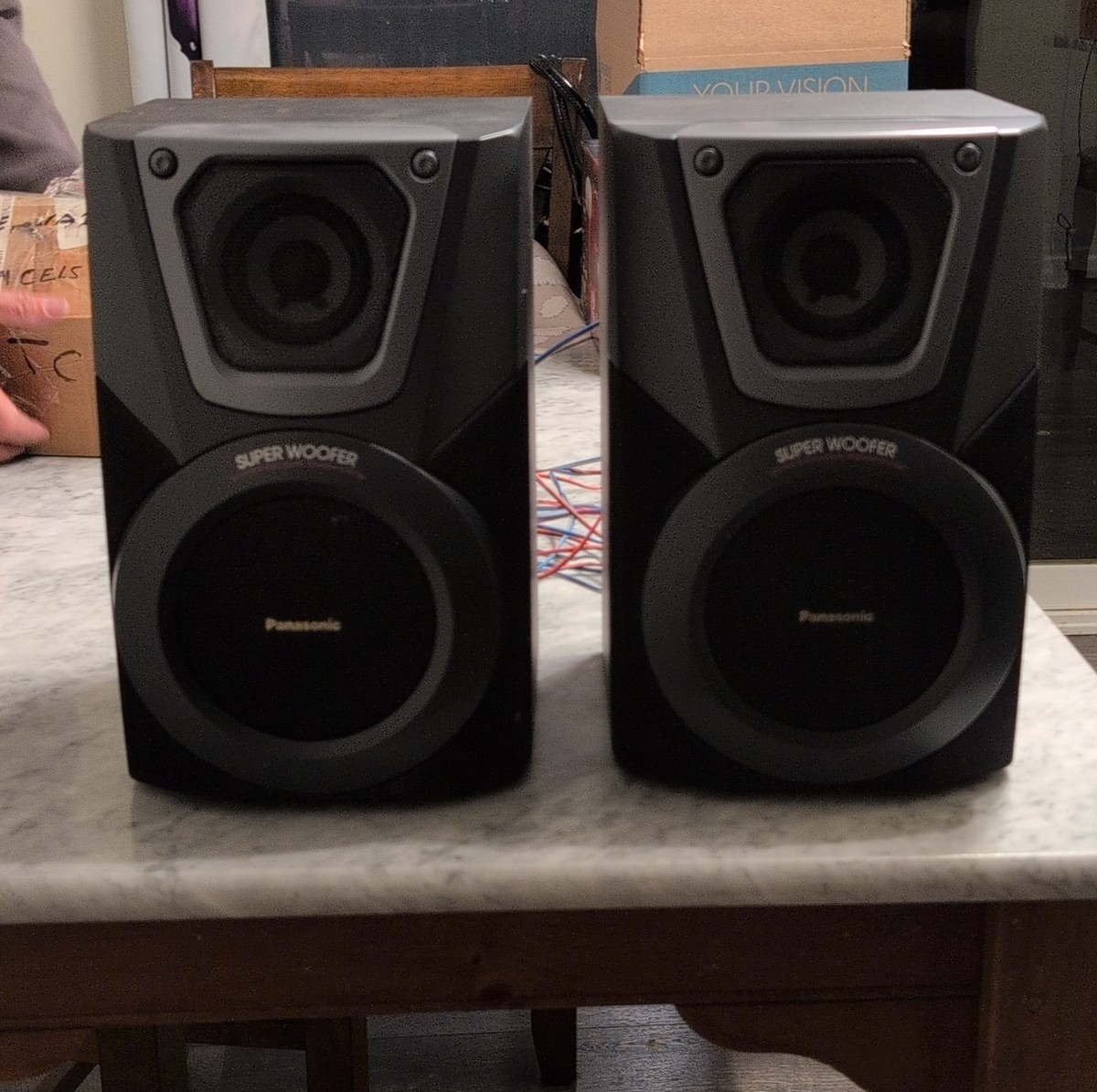 スピーカー・ウーファー Panasonic SUPER WOOFER Panasonic SB-AK25 Super Woofer Bookshelf Speakers Pair, 100W, 6