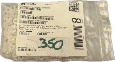 100x Mouser Electronics 144-16M04080200 Scheiben Flat Washer, 4.30mm ID, M4