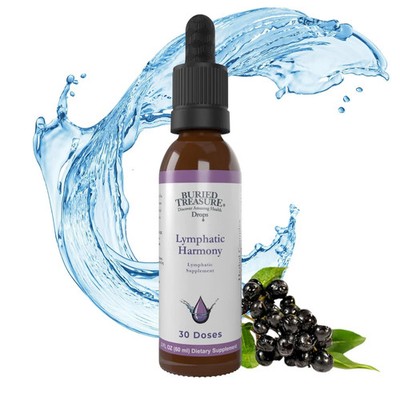 Buried Treasure Lymphatic Harmony Drops 2oz   Made in USA, Non-GMO, Sugar Free