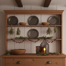 Primitive/Country Farmhouse Rustic 17 Inch Fireside Lantern Black