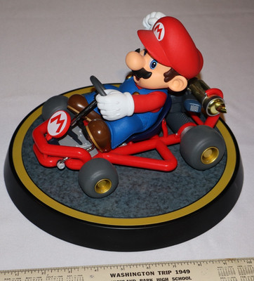 First 4 Figures Mario Kart Mario 9'' Long Painted PVC Statue Standard Edition HTF