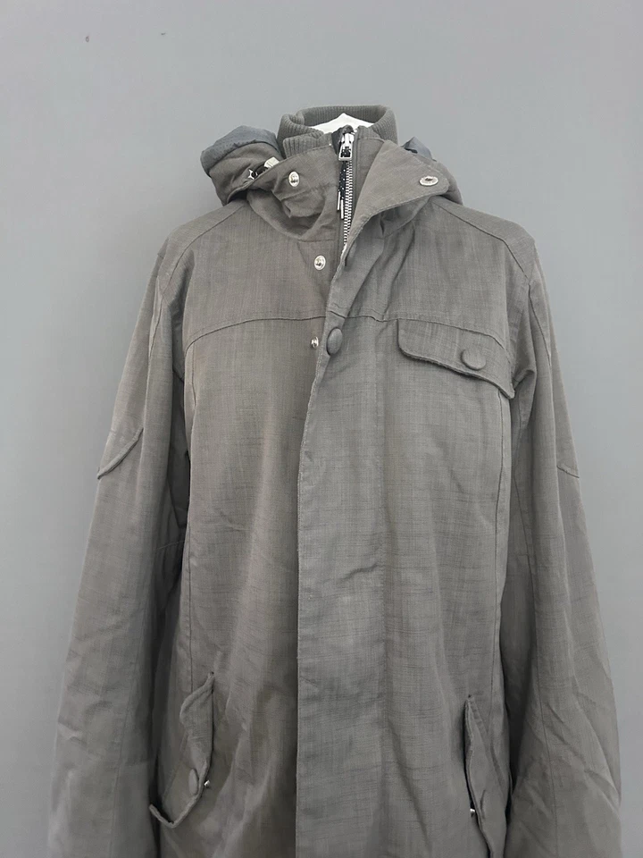 Zimtstern Parka Jacke Gr. M Grau Kapuze Taschen Winterjacke Basic Outdoor - Bild 2 von 4