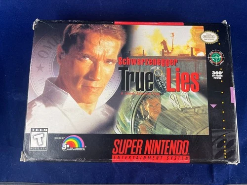 True Lies (SNES) Complete - Box, Manual, Reg Card, Poster, Mint Cartridge!