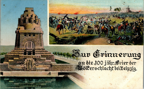 AK MILITÄR SOLDATEN 1. WELTKRIEG VÖLKERSCHLACHT DENKMAL LEIPZIG 2BILD 1914-1918