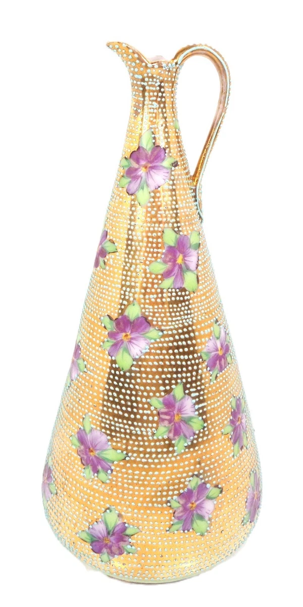 陶瓷紫色日本古董花瓶| eBay