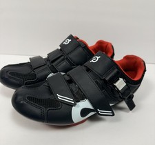 Peloton Cycling Shoes Size 38 EU Women&rsquo;s 7, Men&rsquo;s 5.5 Black With Red Interior