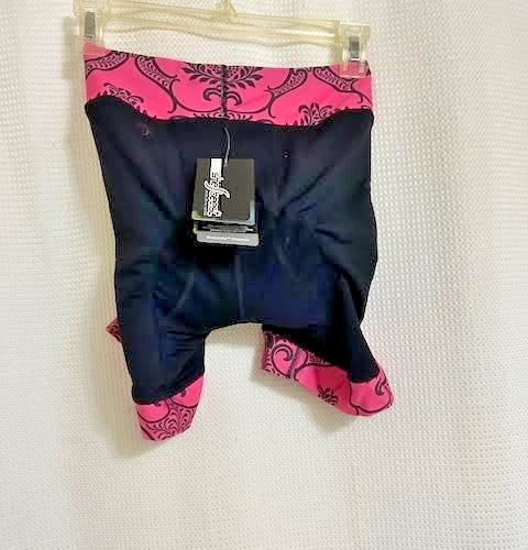 SHEBEEST Women's Triple S Ultimo Padded Cycling/Biking Shorts, Black/Pink, S - Image 2 of 4
