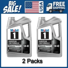 2 Packs Mobil 1 FS European Car Formula Full Synthetic Motor Oil 5W-40, 5 Quart