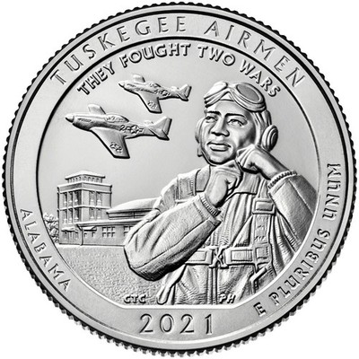 2021  P D S Tuskegee Quarter Set 3  Coin PDS Nat Park Uncirculated 2nds READ Des