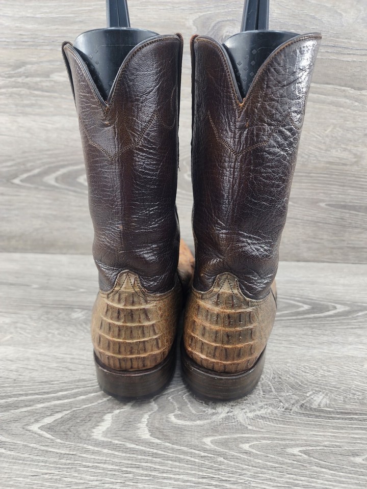 Black Jack Handmade USA 9D Gator Alligator Leather Round Toe Ropers ...