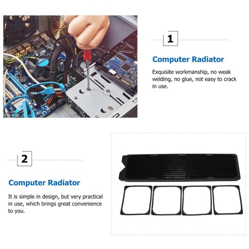 Water Cooling Radiator Cooler for GPU Heat Sink Computer Accessory - Afbeelding 2 van 12