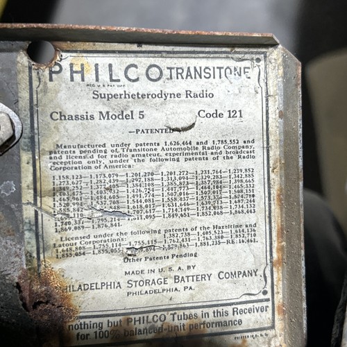 Philco TRANSITONE tube Radio RARE 1930 Ish Original. Model 5 - Picture 17 of 22