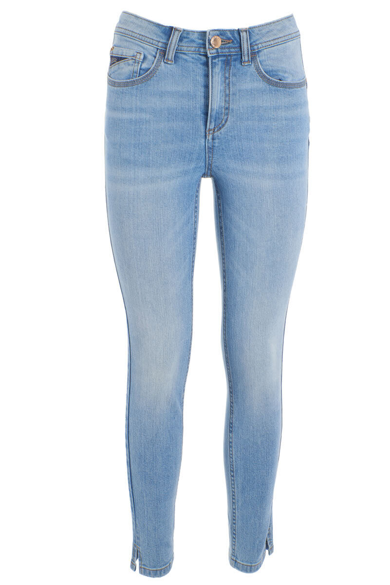 Yes Zee Trousers Women's Jeans 5 Pockets Jeggings Skinny Fit Light Blue Denim