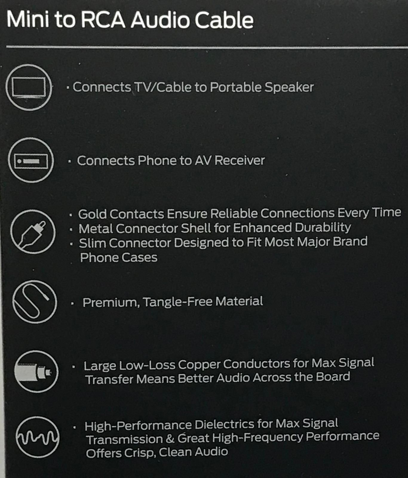 Monster 6FT 1.82M MINI TO RCA AUDIO CABLE 3.5mm Phone Tablet Speaker