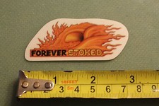 Forever Stoked Fire Wave Psychedelic Surf Art Vintage Surfing Decal STICKER